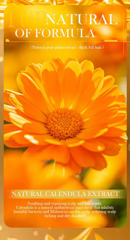 Organic Calendula Cold Pressed Shampoo Soap for Hair Care Without Silicone, Cleanses the Scalp, Nourishes Hair & Controls Oil