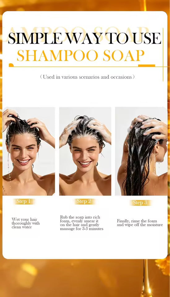 Organic Honey Cold Pressed Shampoo Soap for Hair Care Without Silicone, Cleanses the Scalp, Nourishes Hair & Controls Oil