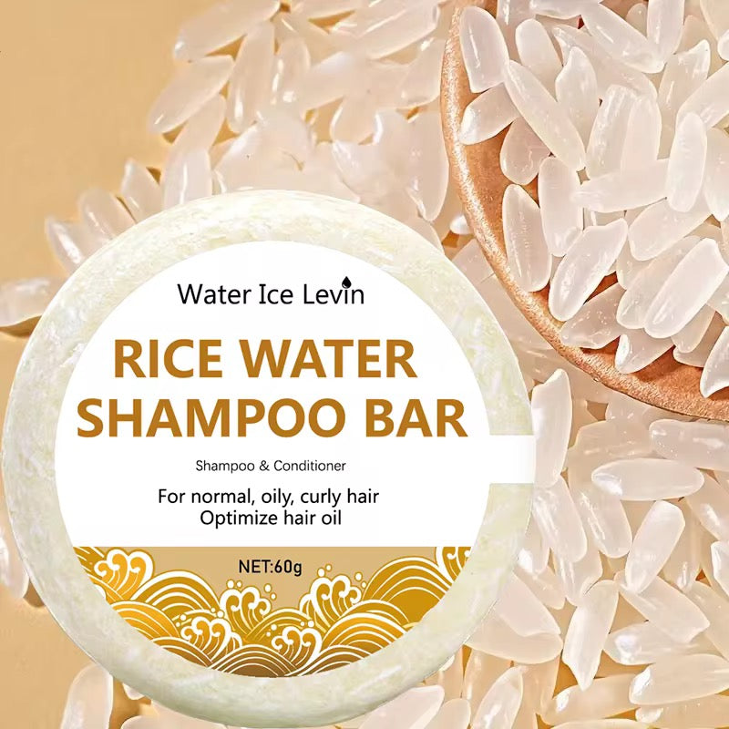 Organic Rice Water Cold Pressed Shampoo Soap for Hair Care Without Silicone, Cleanses the Scalp, Nourishes Hair & Controls Oil