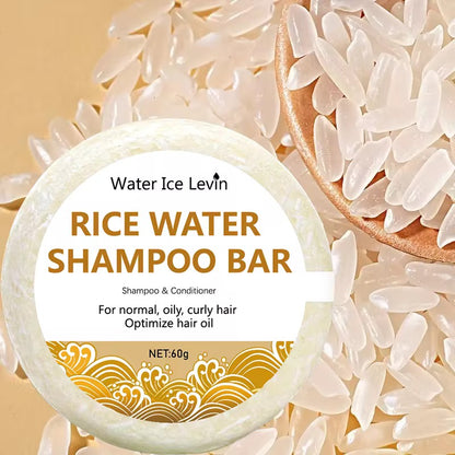 Organic Rice Water Cold Pressed Shampoo Soap for Hair Care Without Silicone, Cleanses the Scalp, Nourishes Hair & Controls Oil
