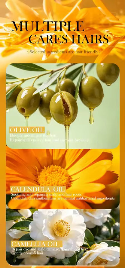 Organic Calendula Cold Pressed Shampoo Soap for Hair Care Without Silicone, Cleanses the Scalp, Nourishes Hair & Controls Oil