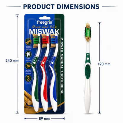 3 Pack Miswak Toothbrush Toothbrush Organic Oral Care