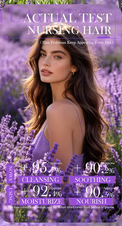 Organic Lavender Cold Pressed Shampoo Soap for Hair Care Without Silicone, Cleanses the Scalp, Nourishes Hair & Controls Oil