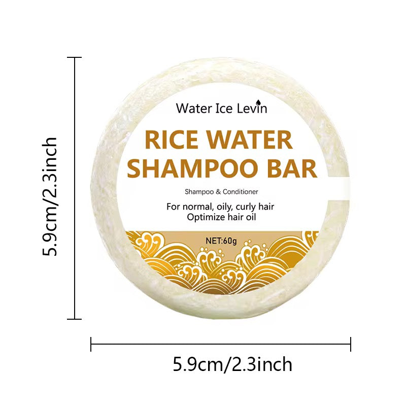 Organic Rice Water Cold Pressed Shampoo Soap for Hair Care Without Silicone, Cleanses the Scalp, Nourishes Hair & Controls Oil