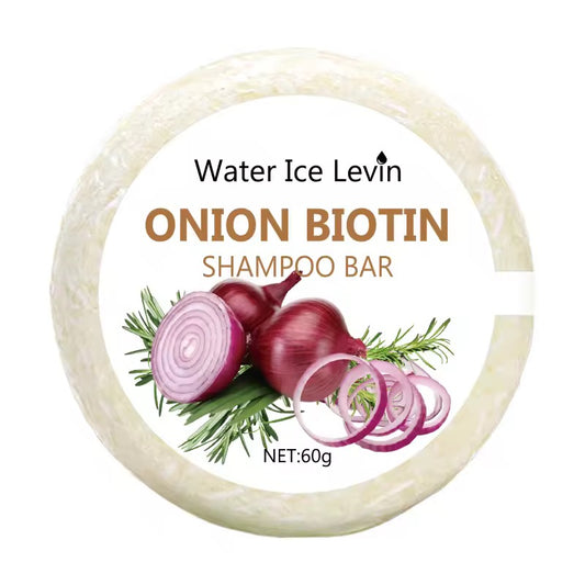 Organic Onion Biotin Cold Pressed Shampoo Soap for Hair Care Without Silicone, Cleanses the Scalp, Nourishes Hair & Controls Oil