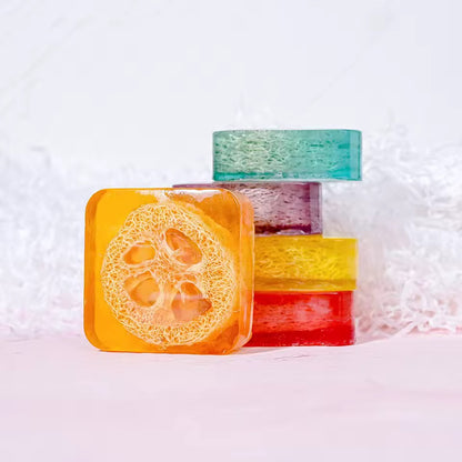 Organic Loofah Whitening Soap Lavender, Honey, Rose, Lemon, Ocean Salt, Tea Tree & Aloe Skincare Soap