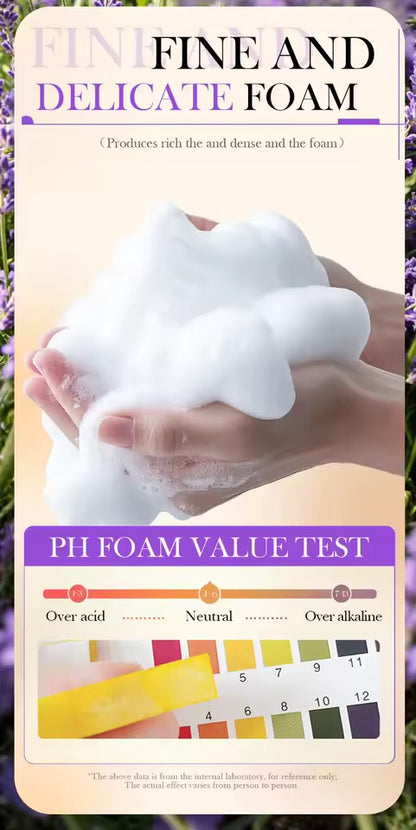 Organic Lavender Cold Pressed Shampoo Soap for Hair Care Without Silicone, Cleanses the Scalp, Nourishes Hair & Controls Oil