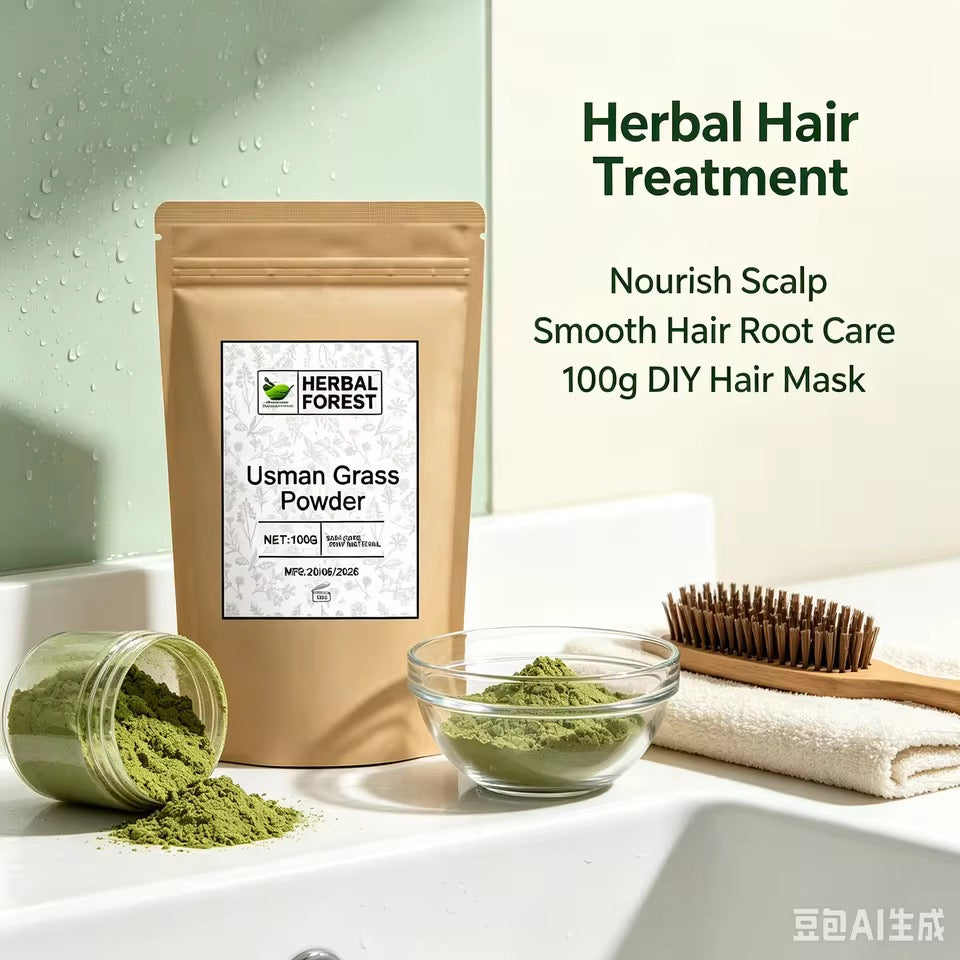 Organic Usman Grass Powder for Hair Ancient Beauty (100 grams)