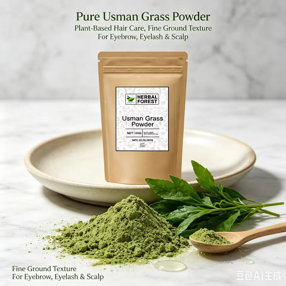 Organic Usman Grass Powder for Hair Ancient Beauty (100 grams)